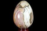 Colorful, Polished Petrified Wood Egg - Triassic #74743-1